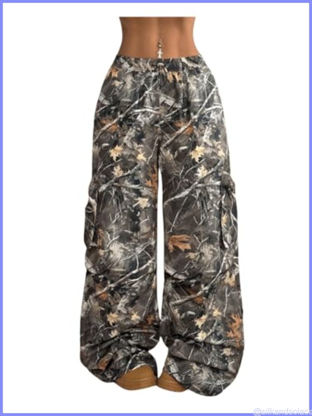 Y2K Camo Cargo Baggy Pants Wide Leg Streetwear Sweatpants High Rise